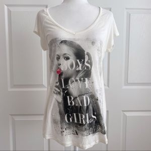 Joyce Leslie Boys Love Bad Girls Graphic Tee Shirt